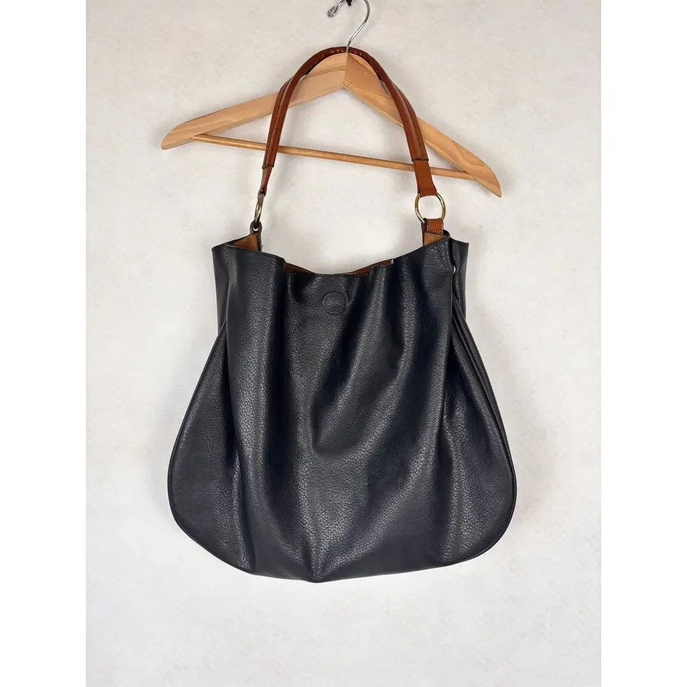 Anthropologie Zip pouch Urban Outfitters Oversized Black Shoulder Bag Travel